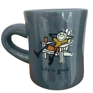 Life Is Good Do What You Like Like what you do Coffee Tea Cup Blue Ceramic Mug